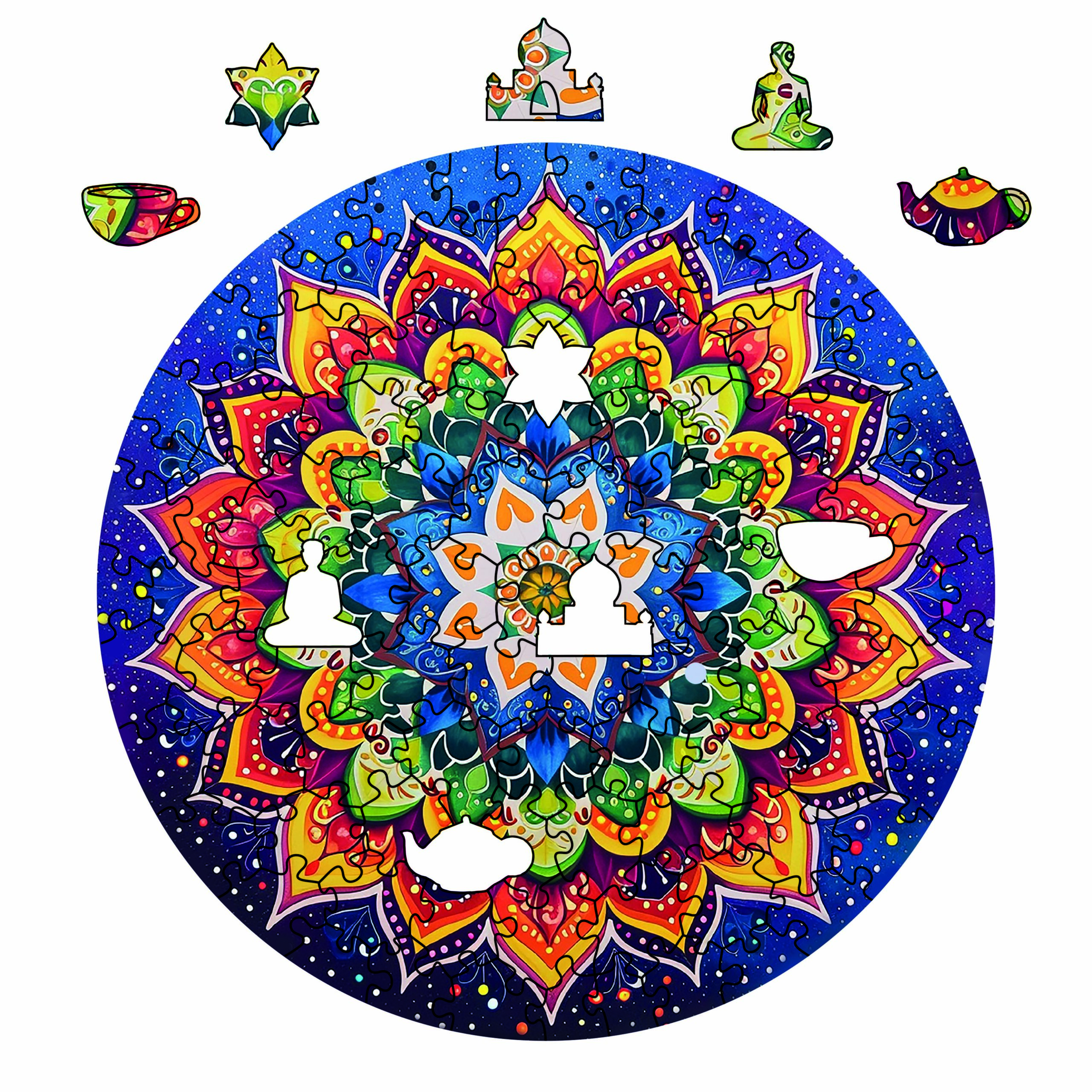 milliwood-peace-and-harmony-nacht-mandala-holzpuzzle-100-teile image 4