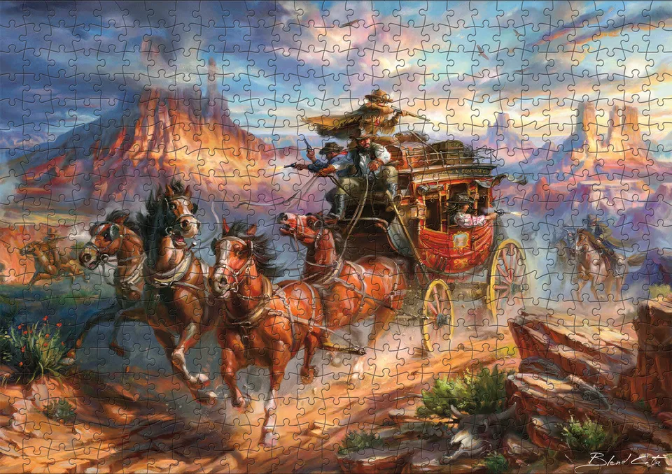 buffalo-games-gold-wild-wild-west-puzzle-500-teile image 1