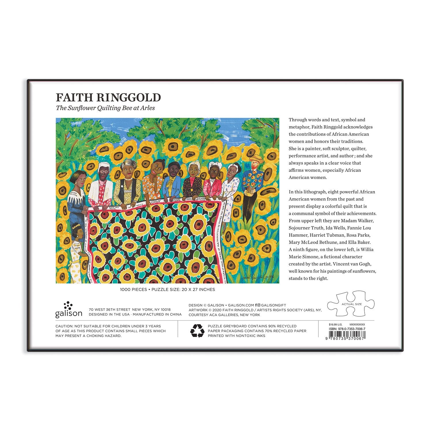 galison-sunflower-quilting-bee-puzzle-1000-teile-kunst image 6