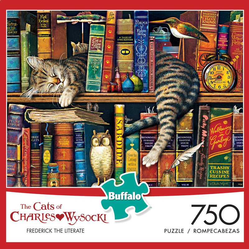 buffalo-games-frederick-literate-puzzle-750-teile-katzen image 1