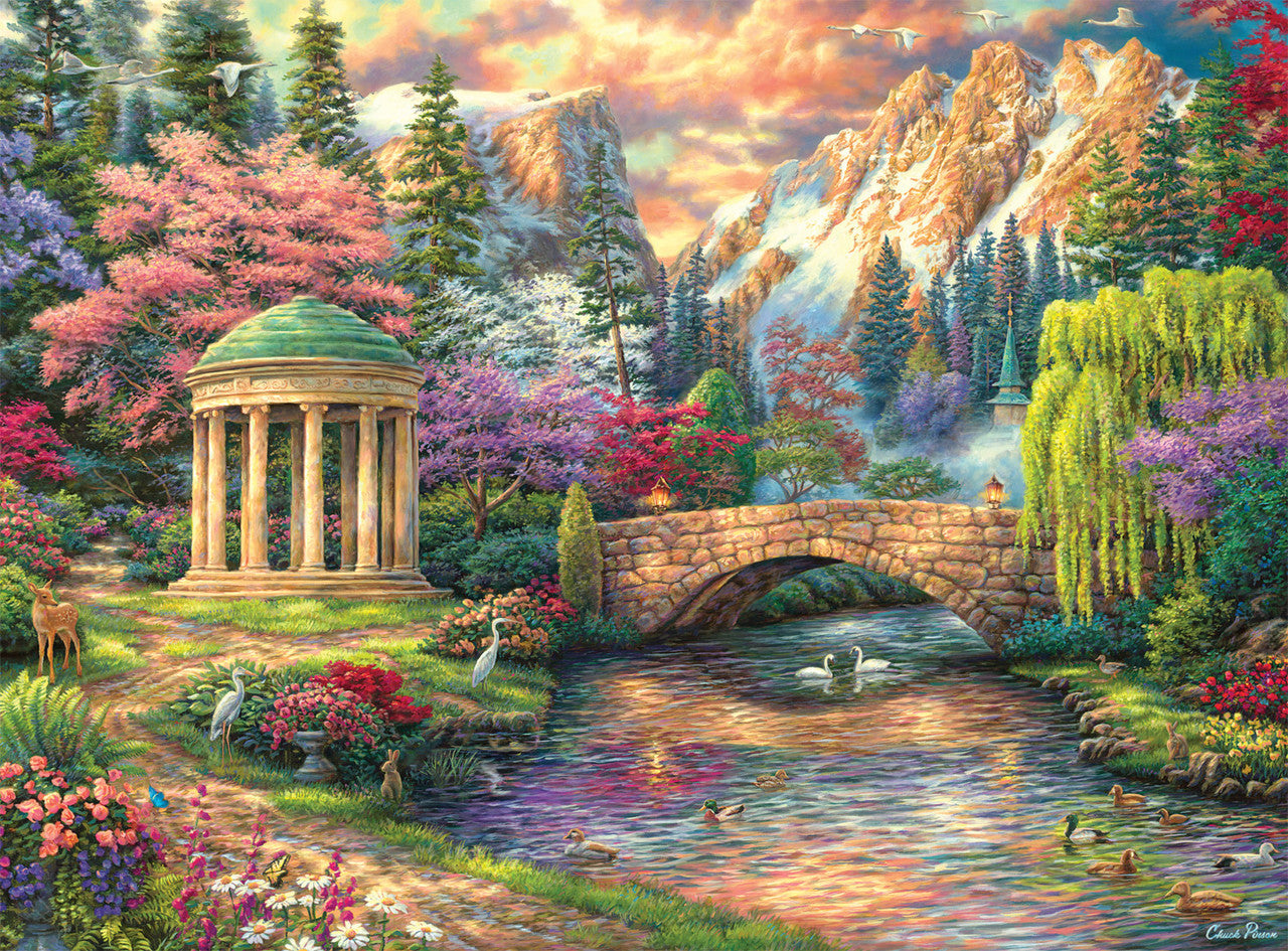 buffalo-games-chuck-pinson-peace-of-the-garden-puzzle-1000teile image 1