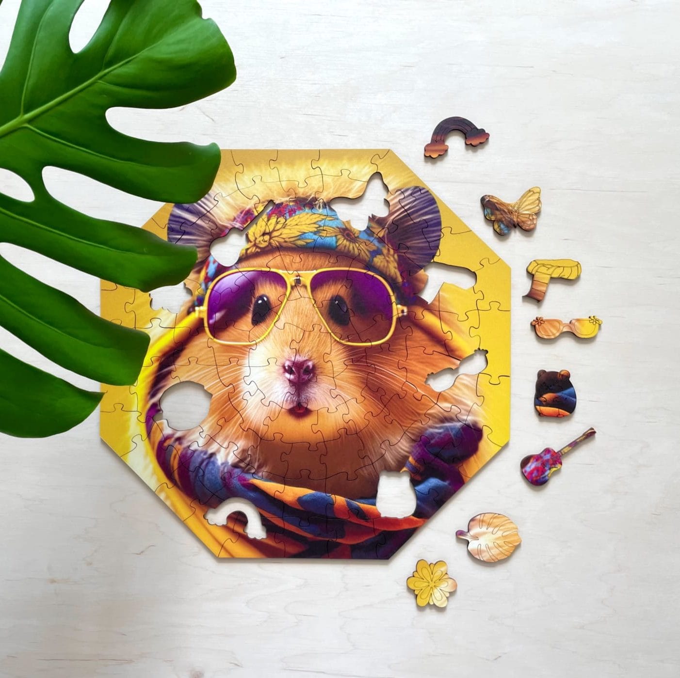 milliwood-funnymals-hippy-hamster-holzpuzzle-90-teile image 3