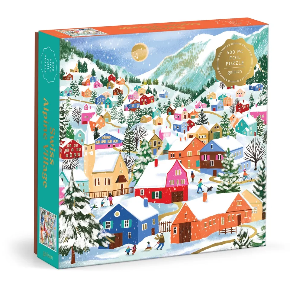 galison-swiss-alpine-village-500-teile-foil-puzzle image 1