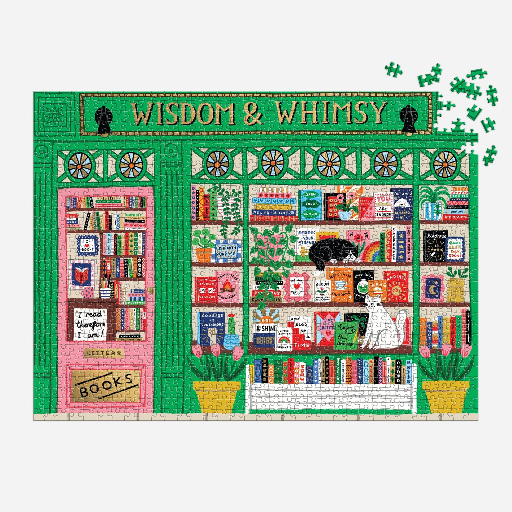galison-wisdom-whimsy-bookshop-puzzle-1000-teile-folie image 4