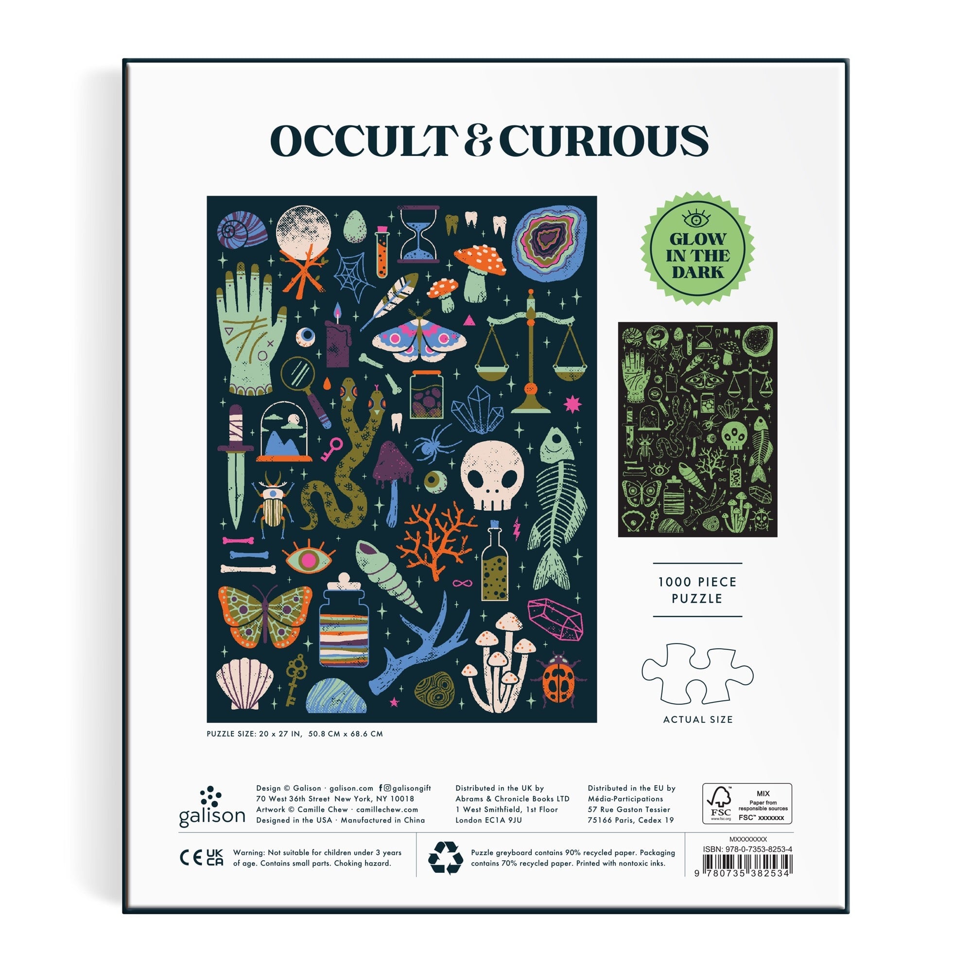 galison-jigsaw-occult-curious-glow-puzzle-1000-teile-halloween image 7