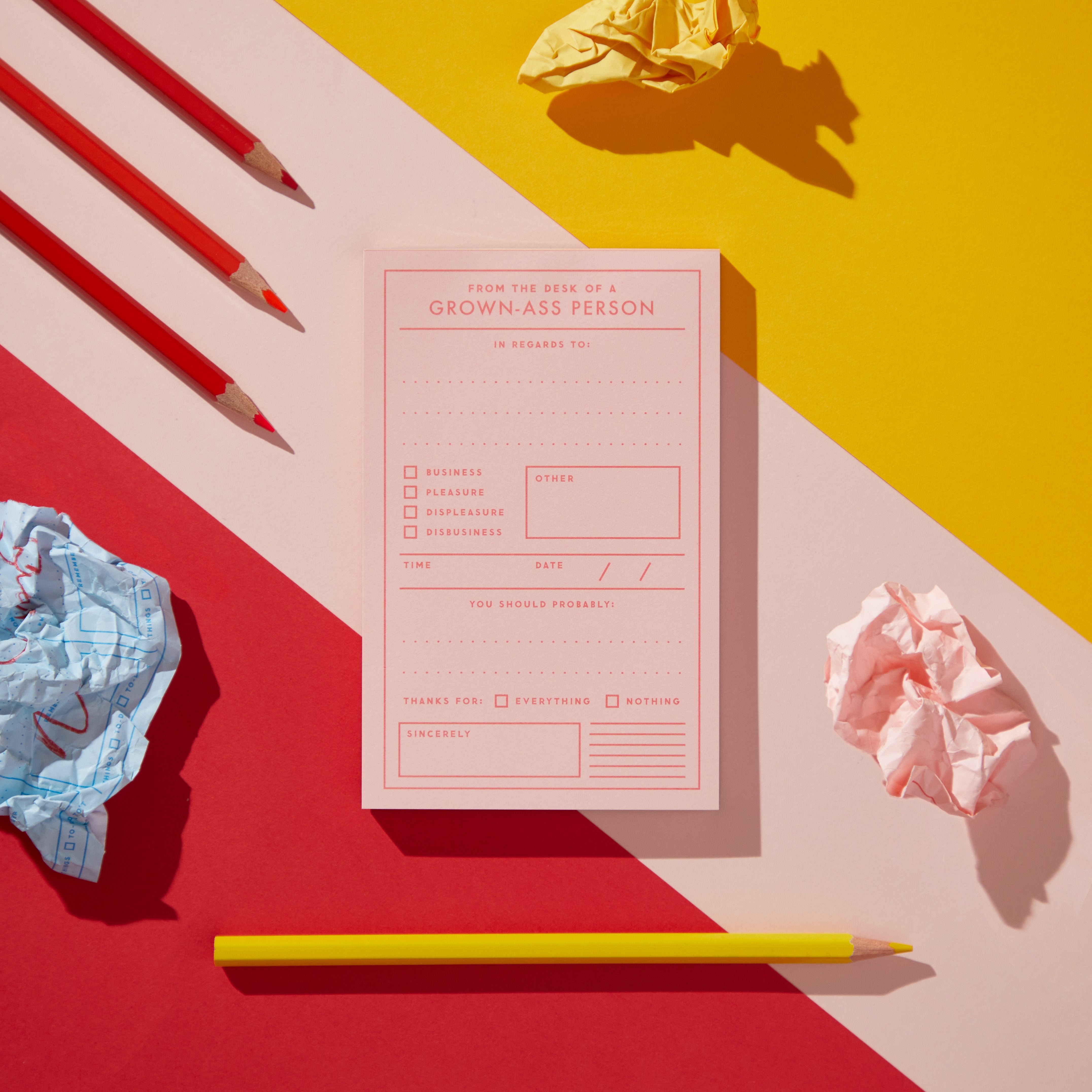 galison-grown-ass-person-memo-pad-notizblock-rosa-75-blatt image 2