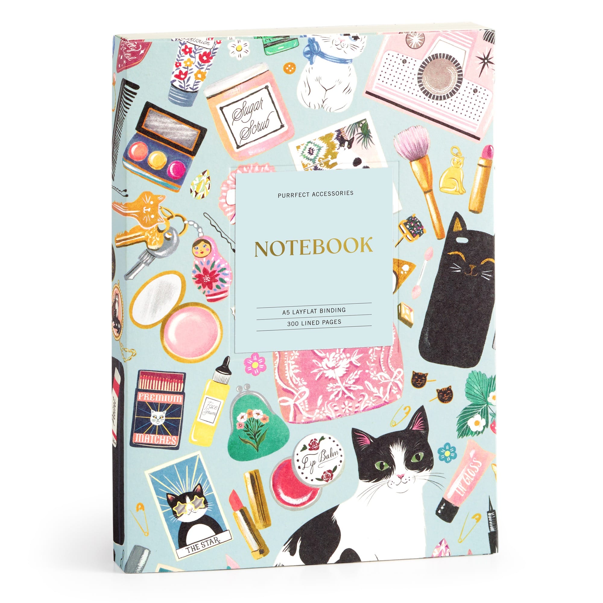 galison-purrfect-accessories-a5-notizbuch-katzen-liniert image 1