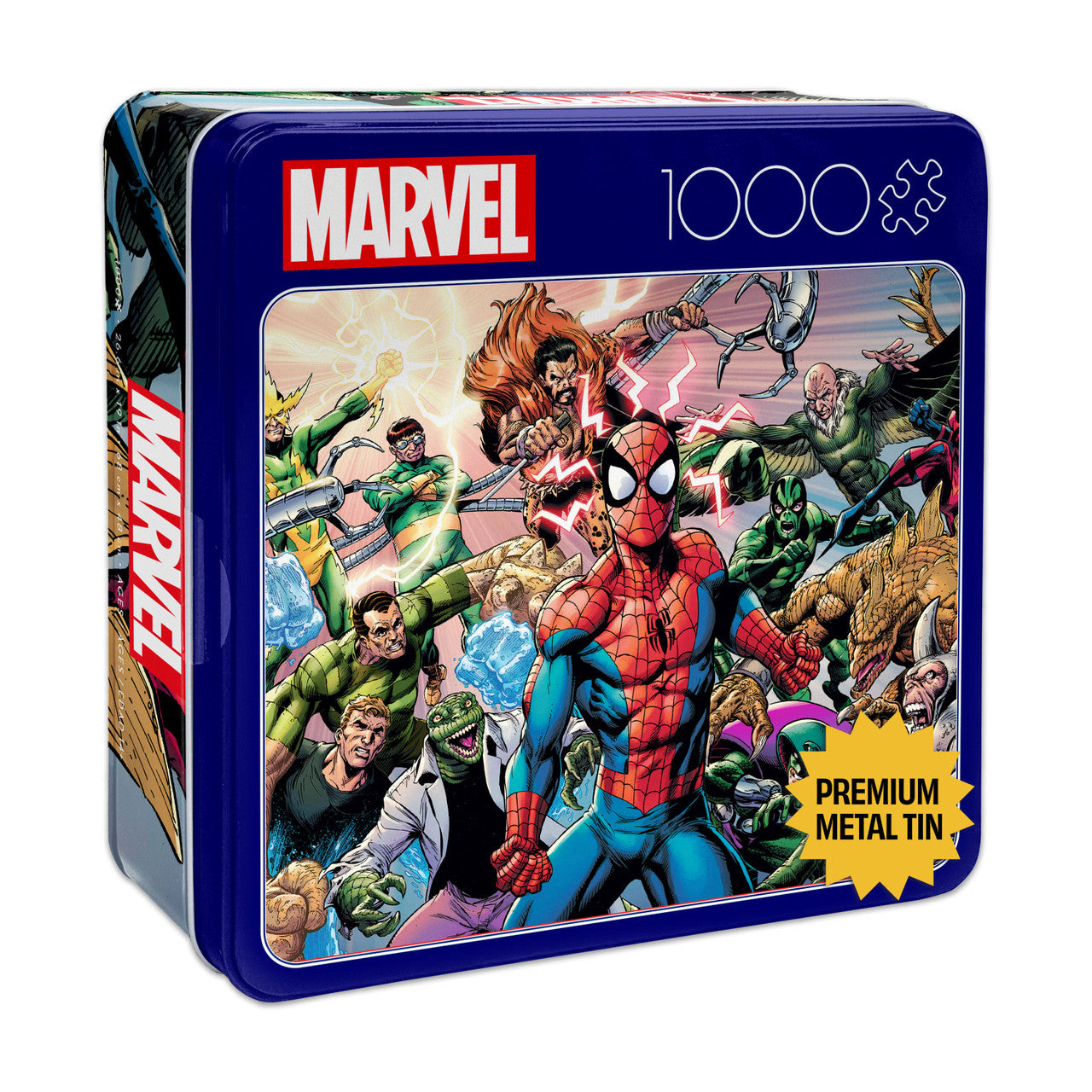 buffalo-games-spider-man-sinister-war-1000-teile-puzzle-sammlerdose image 1