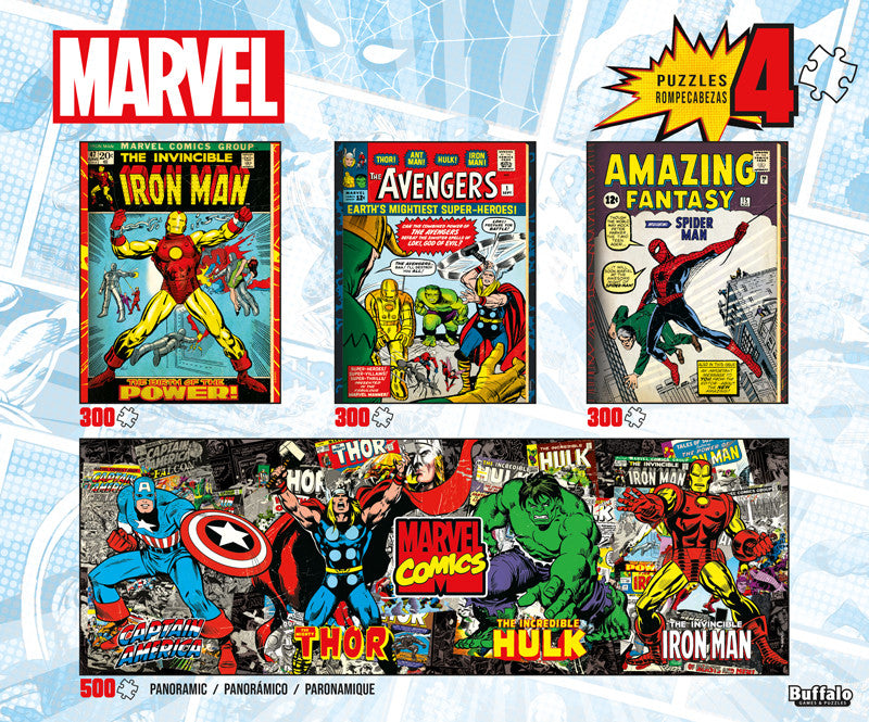 buffalo-games-marvel-comics-multipack-puzzle-4x300-500-teile image 1