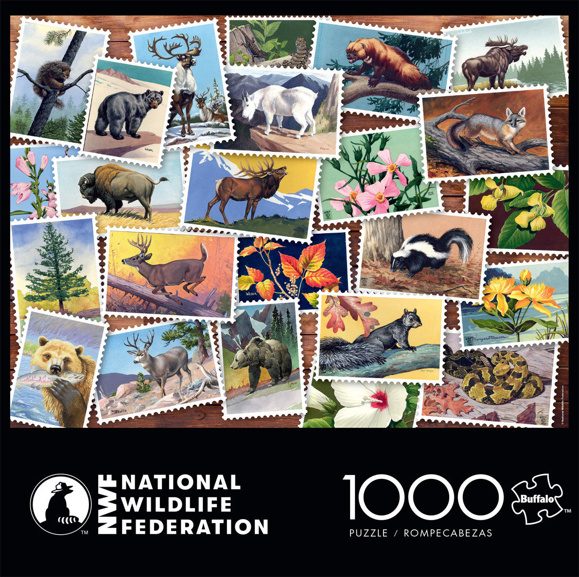 buffalo-games-national-wildlife-federation-stamps-1000-teile-puzzle-collage image 2
