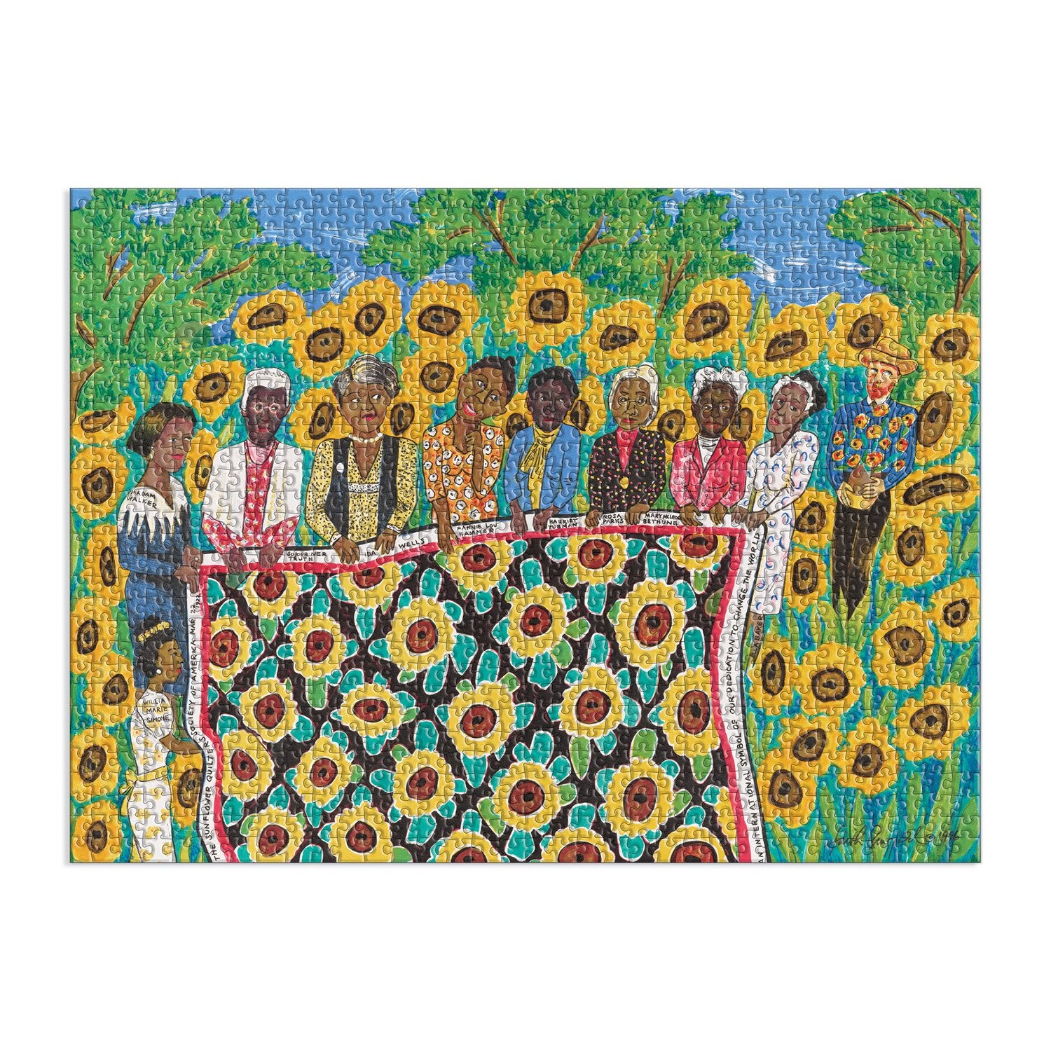 galison-sunflower-quilting-bee-puzzle-1000-teile-kunst image 3