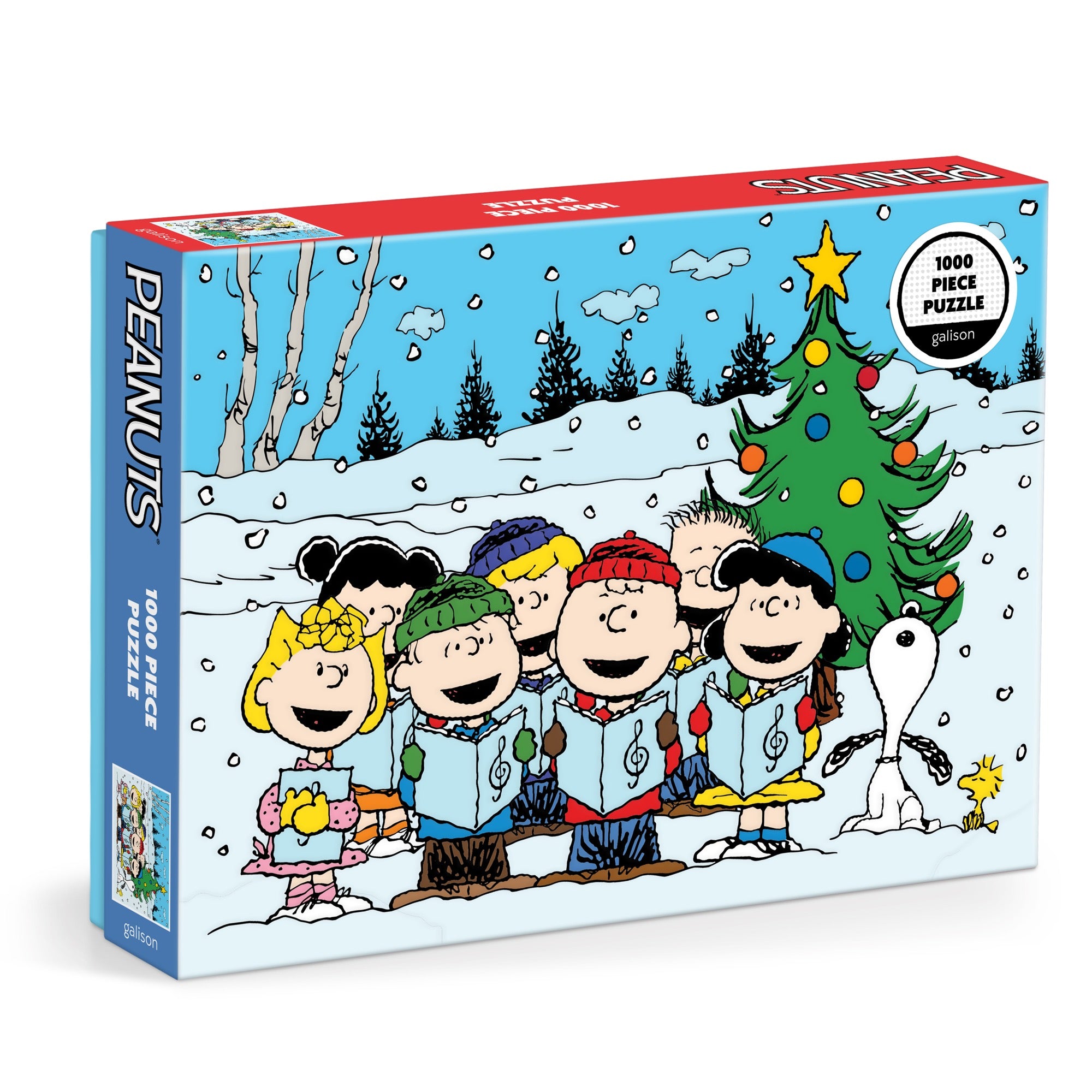 galison-peanuts-christmas-caroling-puzzle-1000-teile image 1