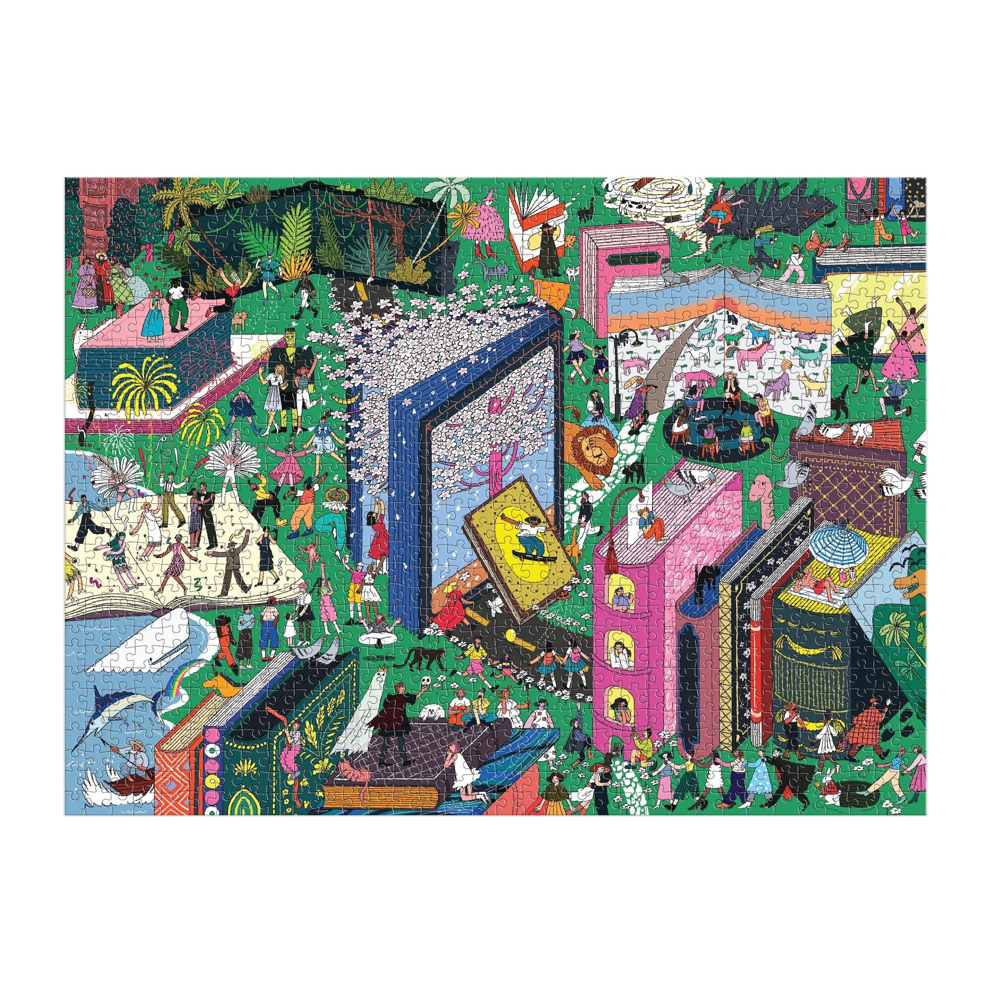 galison-book-world-1000-teile-puzzle-b-cher-figuren image 3