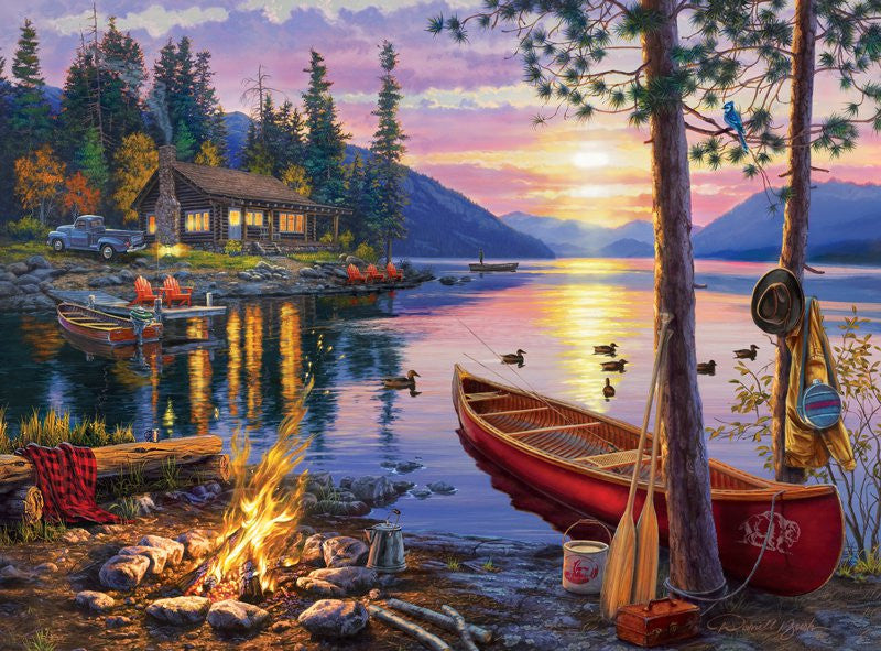 buffalo-games-darrell-bush-canoe-lake-1000-teile-puzzle-see image 2