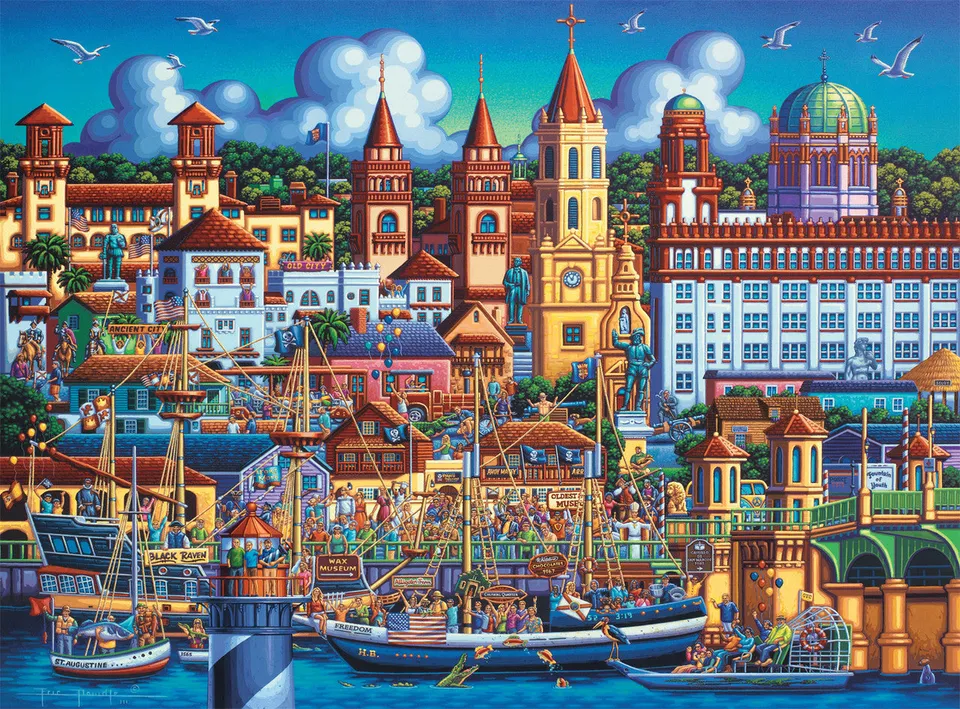 buffalo-games-eric-dowdle-st-augustine-puzzle-1000-teile-stadt image 1