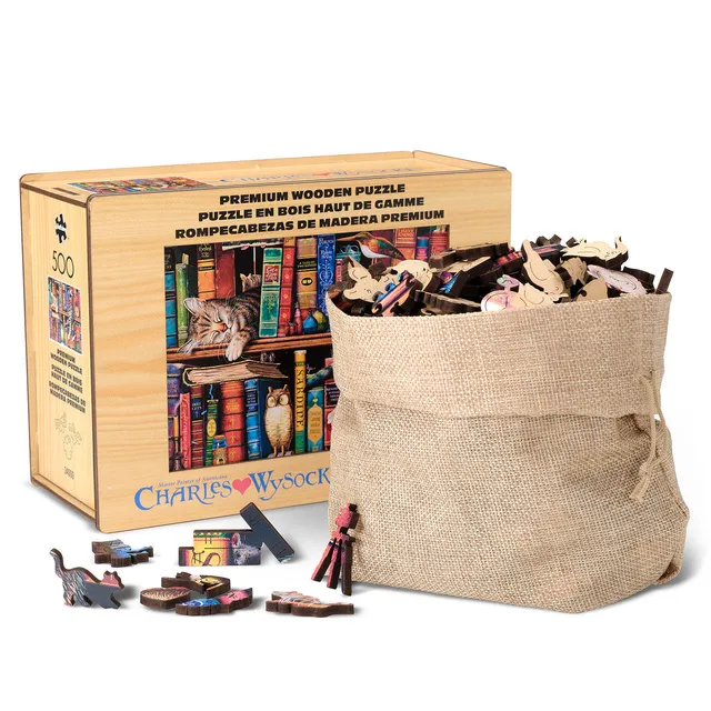buffalo-games-wood-frederick-the-literate-puzzle-500-teile-whimsy-holz image 1