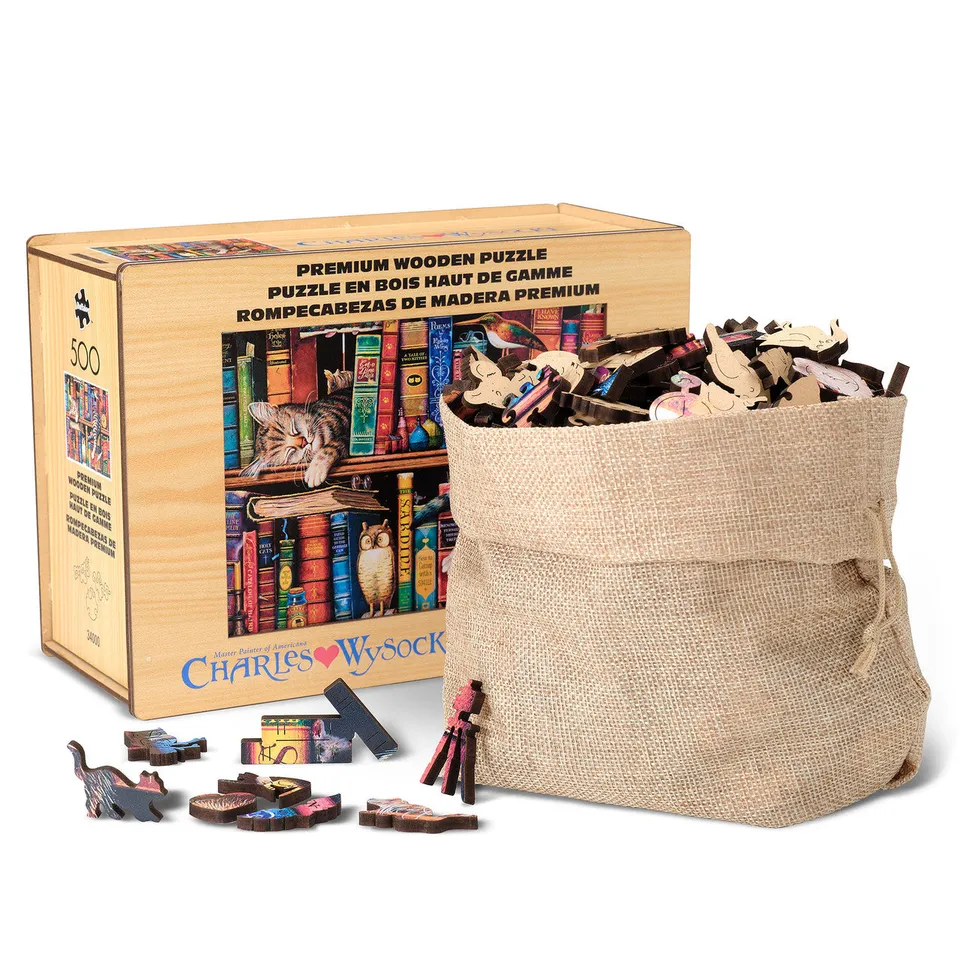 buffalo-games-wood-frederick-the-literate-puzzle-500-teile-whimsy-holz image 1