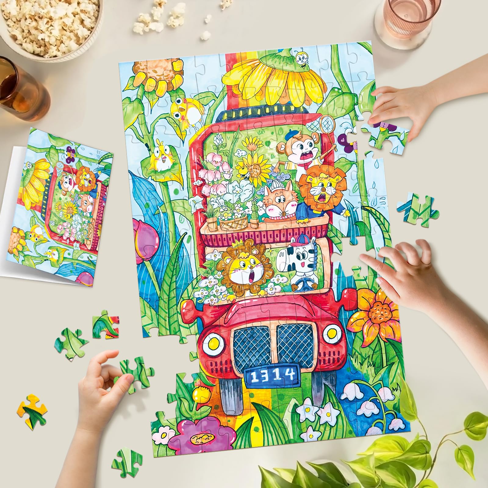 huadada-100-teile-kinderpuzzle-fr-hlingsbus-38x25-cm image 6