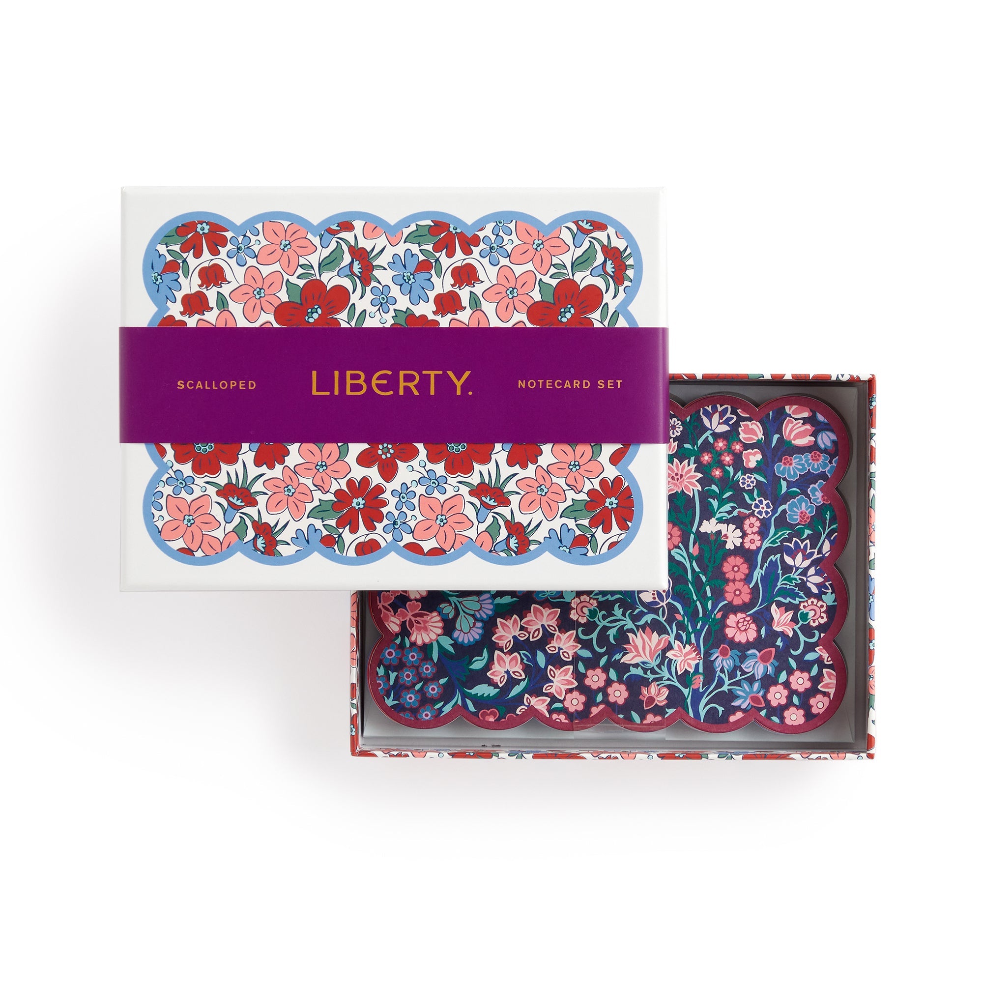galison-liberty-scalloped-notecard-set-gruszkarten-8er-blumen image 4