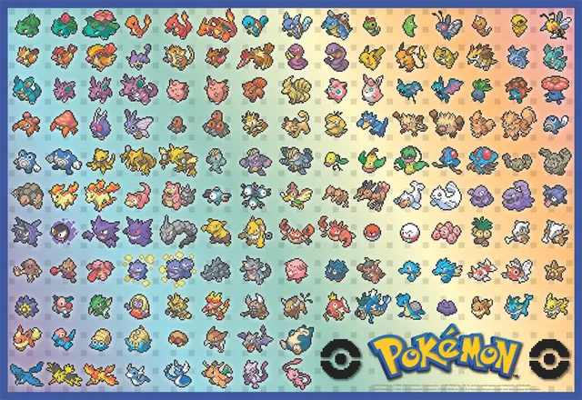 buffalo-games-pokemon-retro-pixel-chart-puzzle-2000-teile-pixel image 1