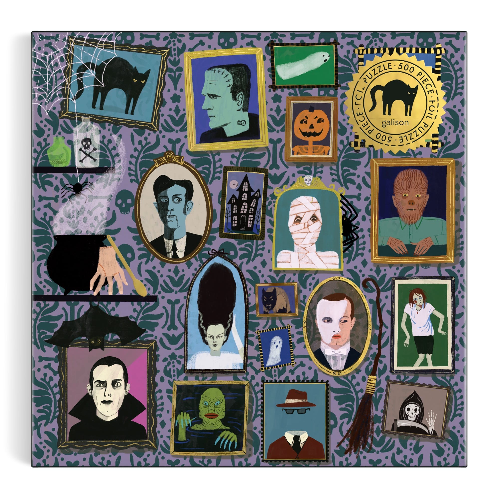 galison-spooky-portraits-500-teile-foil-puzzle-halloween image 2