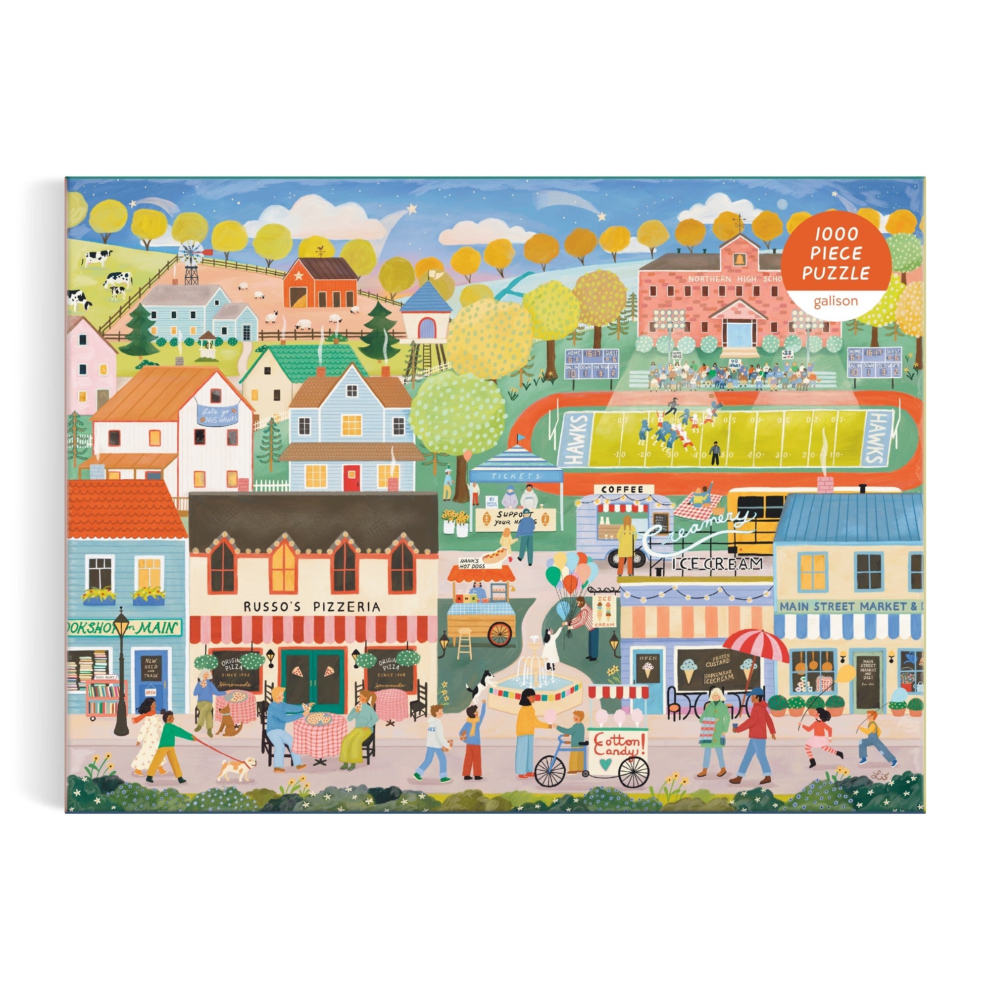 galison-hometown-cheer-1000-teile-puzzle-kleinstadt image 2