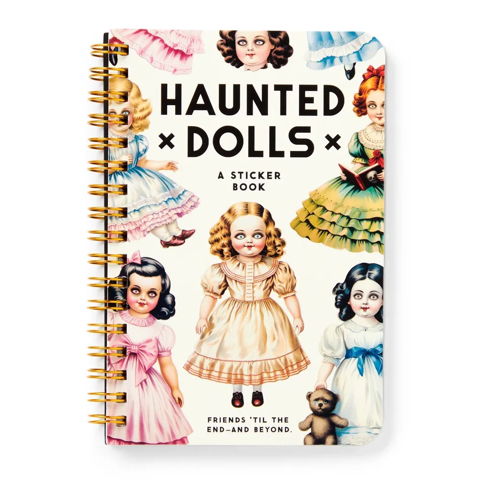 galison-haunted-dolls-stickerbuch-aufkleber-grusel image 1