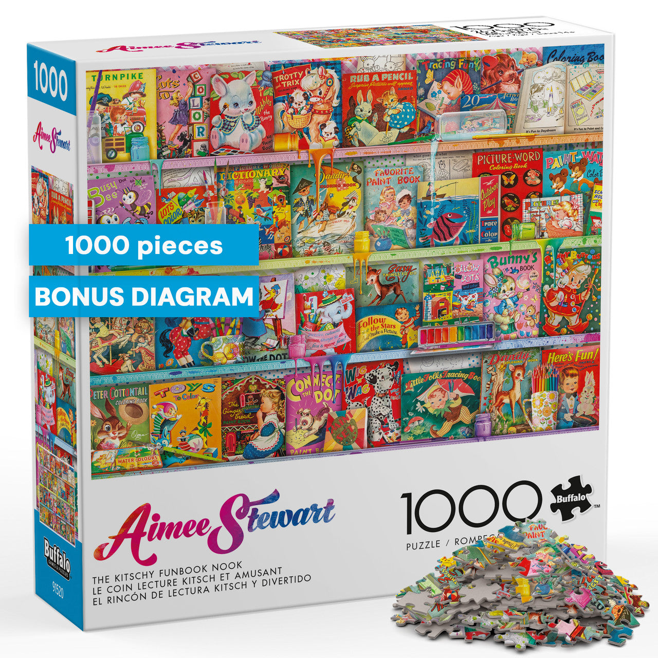 buffalo-games-aimee-stewart-kitschy-funbook-nook-1000-teile-puzzle image 2