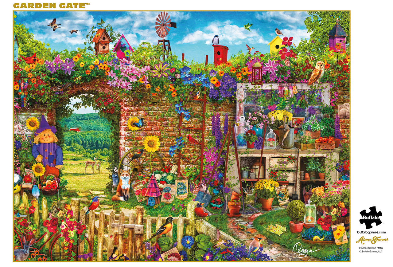 buffalo-games-aimee-stewart-garden-gate-1000-teile-puzzle-gold image 5