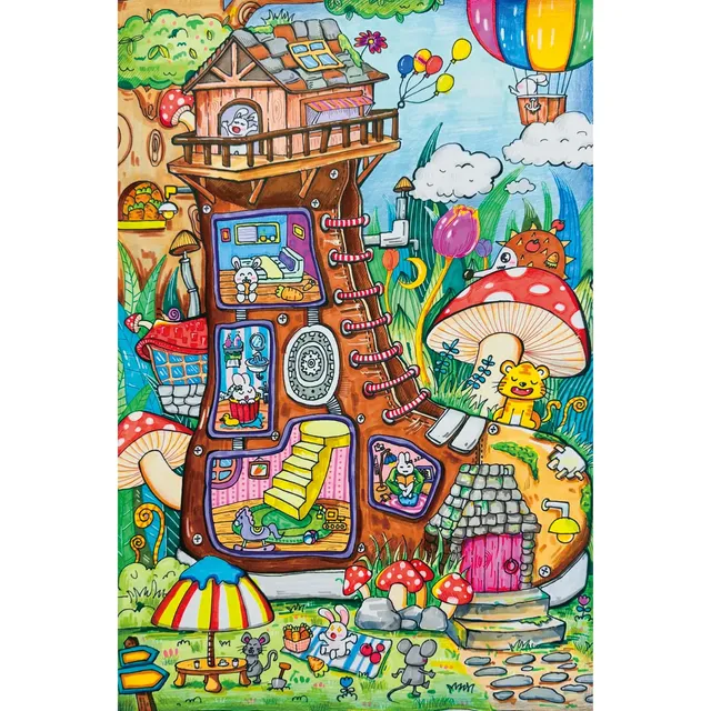 huadada-schuhphantasie-100-teile-kinderpuzzle-38x25-cm image 1