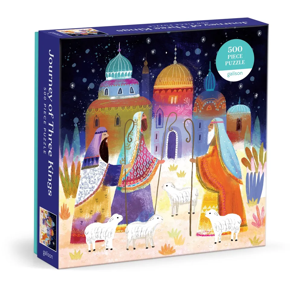 galison-journey-of-three-kings-puzzle-500-teile-weihnachten image 1