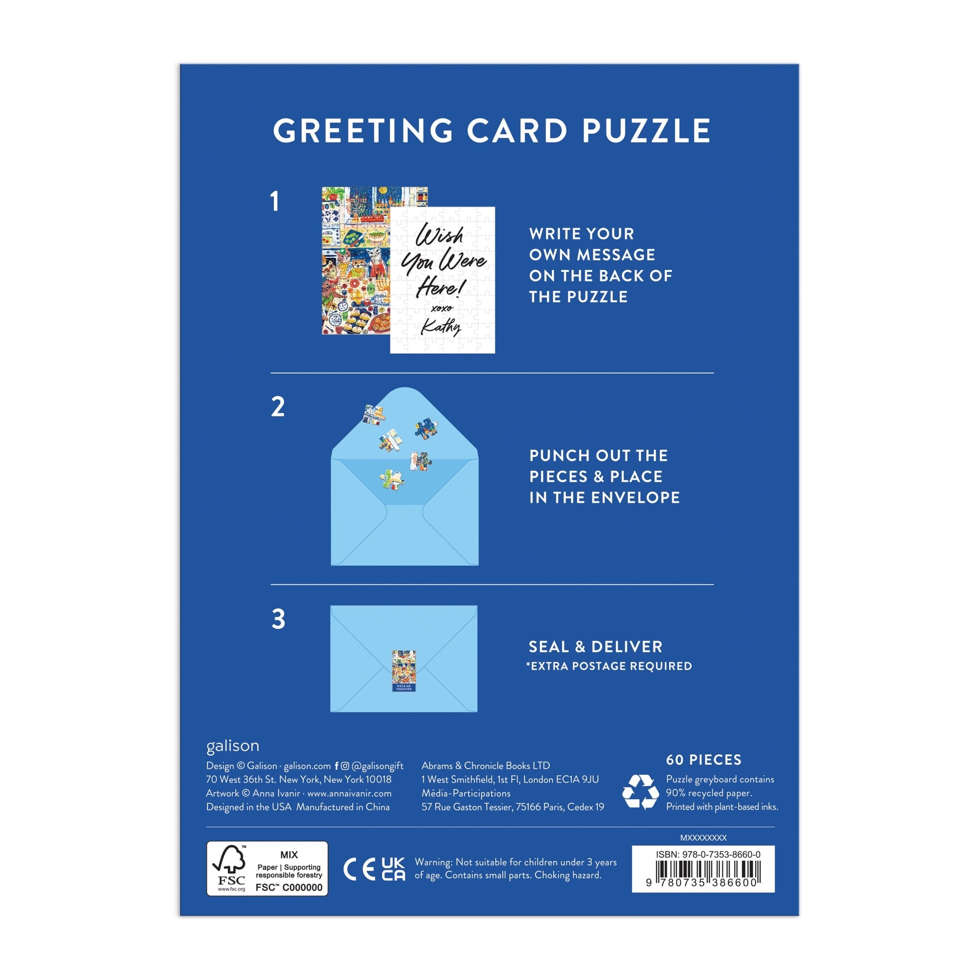 galison-happy-hanukcats-gru-karten-puzzle-60-teile image 7
