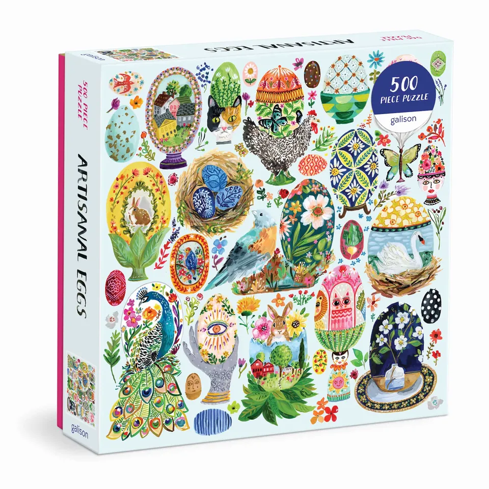 galison-artisanal-eggs-500-teile-puzzle-ostereier image 1