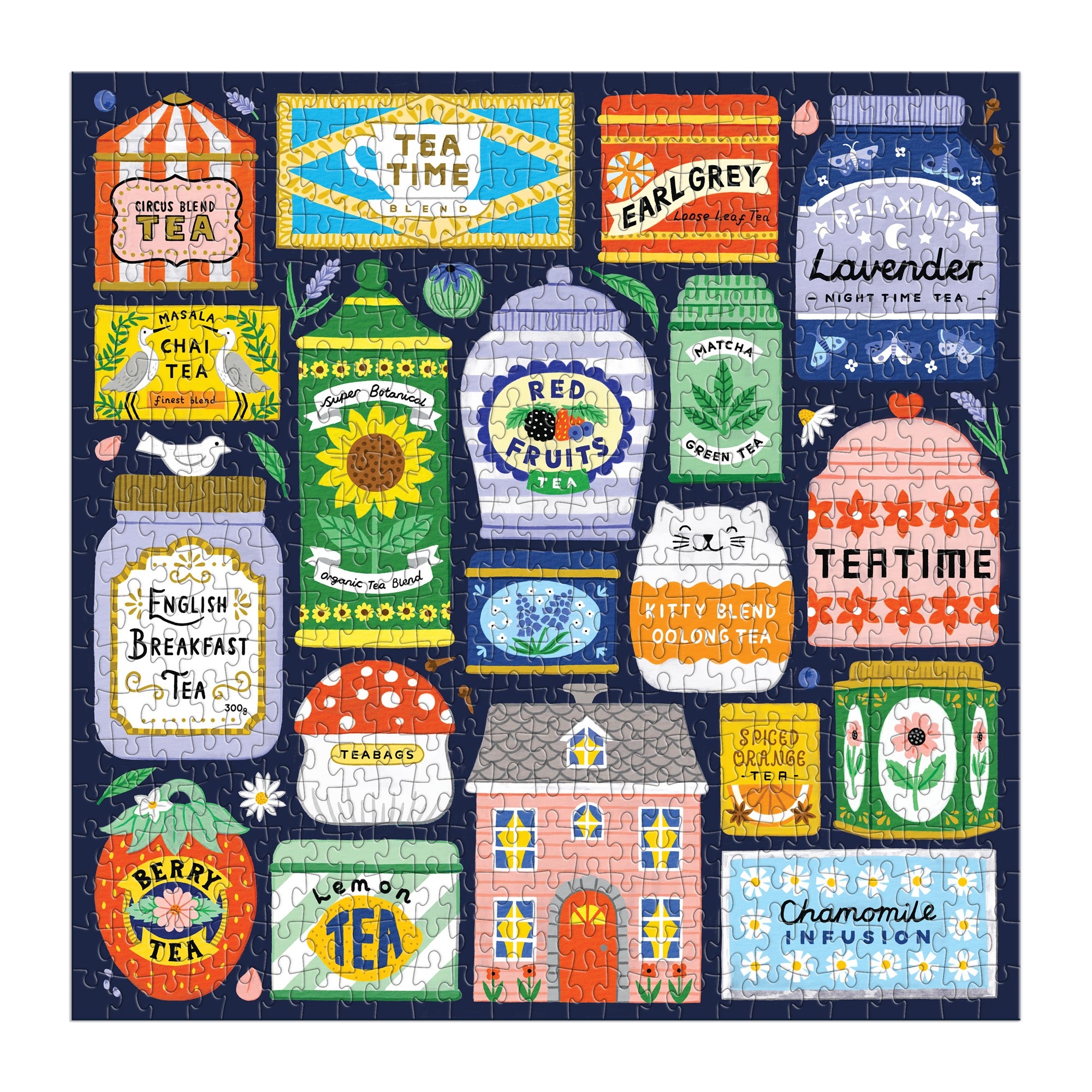 galison-spot-of-tea-puzzle-500-teile-teedosen-bunt image 3