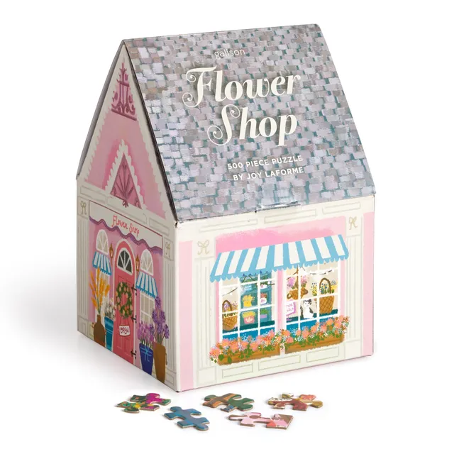 galison-joy-laforme-flower-shop-puzzle-500-teile-haus-box image 1