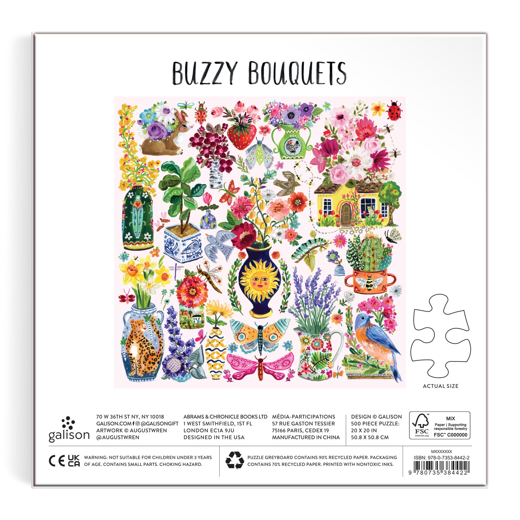 galison-buzzy-bouquets-puzzle-500-teile-blumen image 5