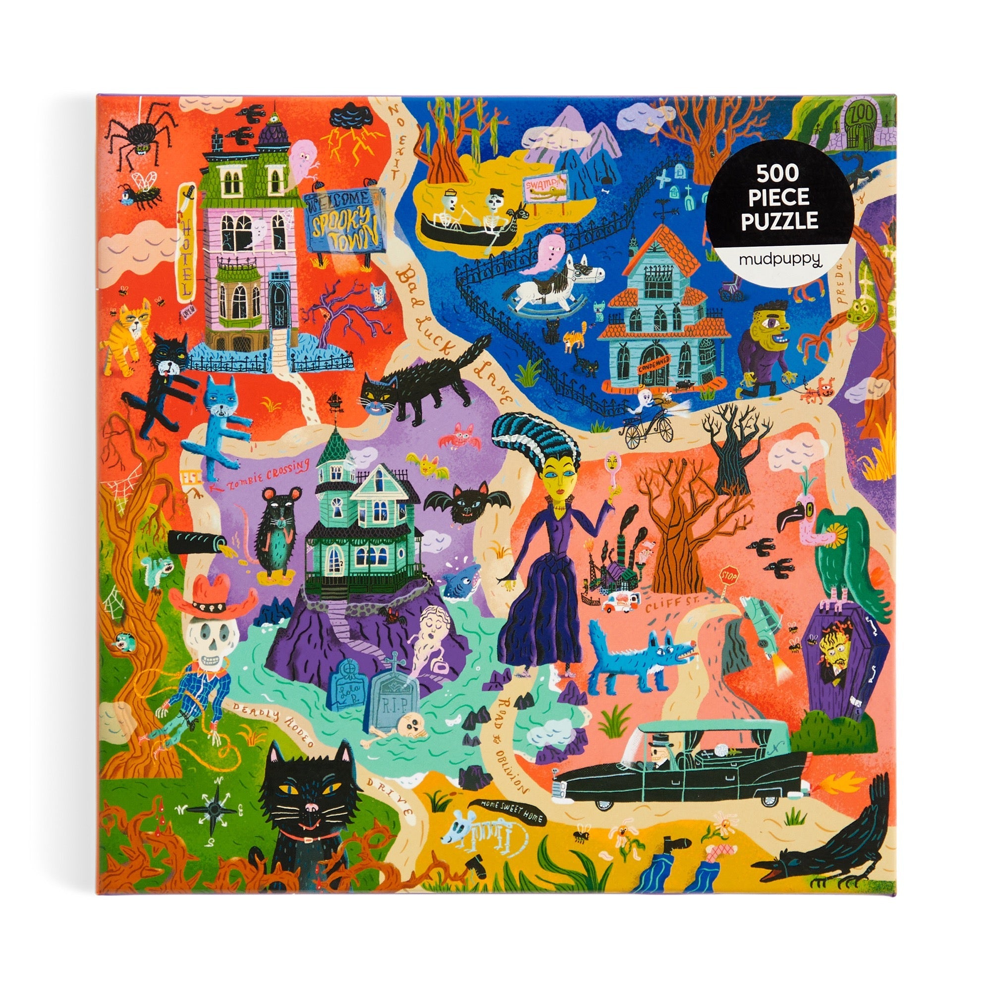 galison-welcome-to-spooky-town-puzzle-500-teile-halloween image 2