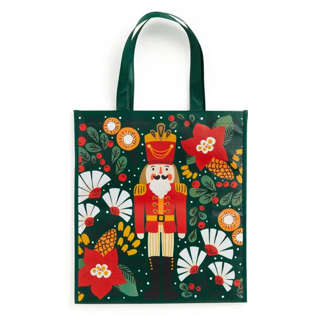 galison-merry-nutcracker-einkaufstasche-weihnachten image 1