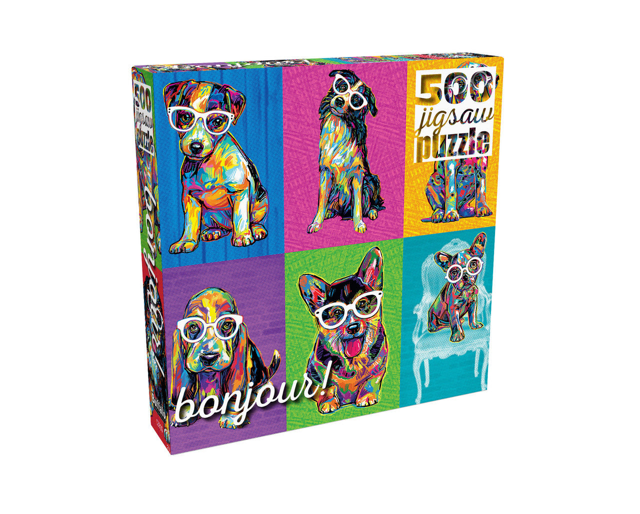 buffalo-games-bonjour-colorblock-dogs-puzzle-500-teile-hunde image 4