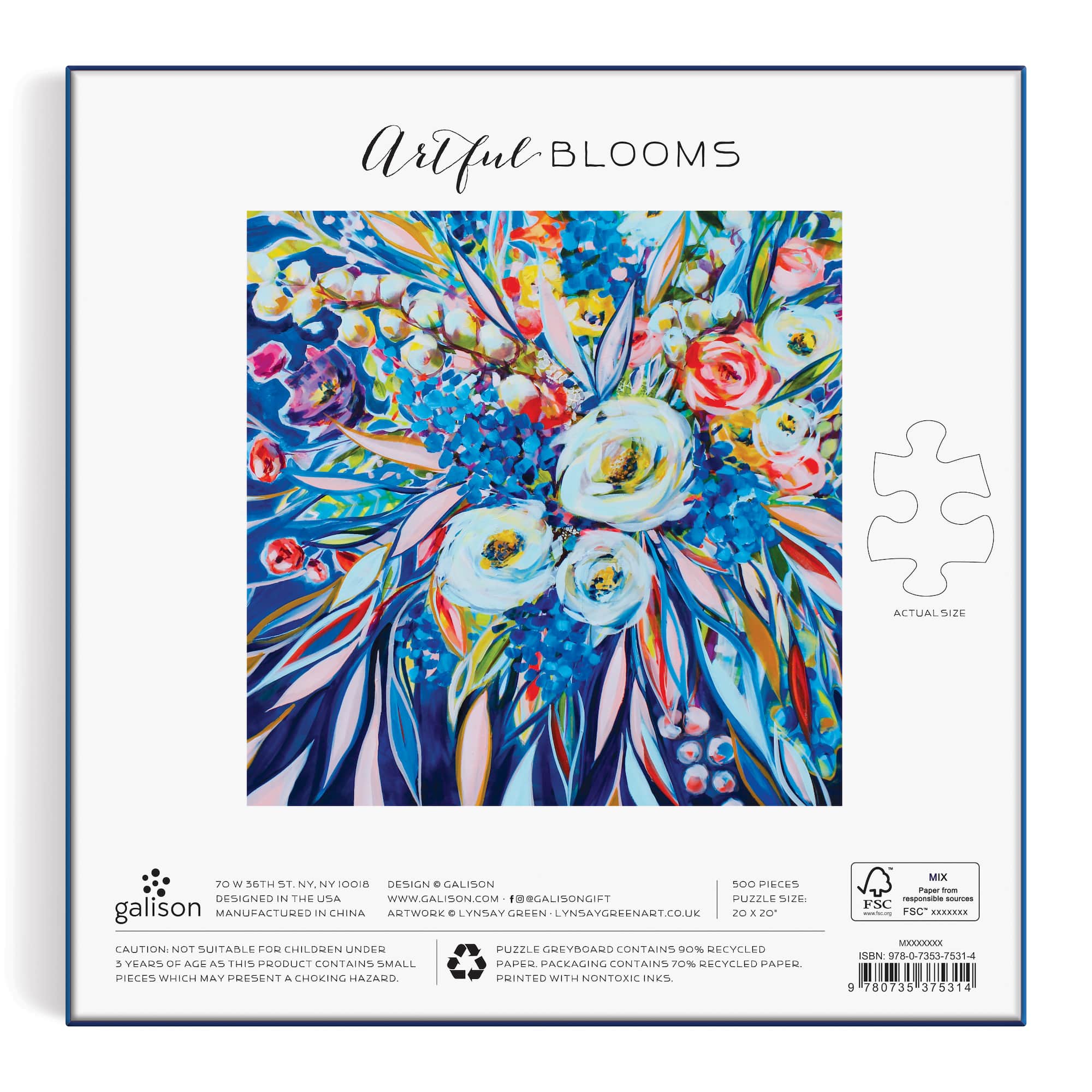 galison-artful-blooms-puzzle-500-teile-blumen image 4