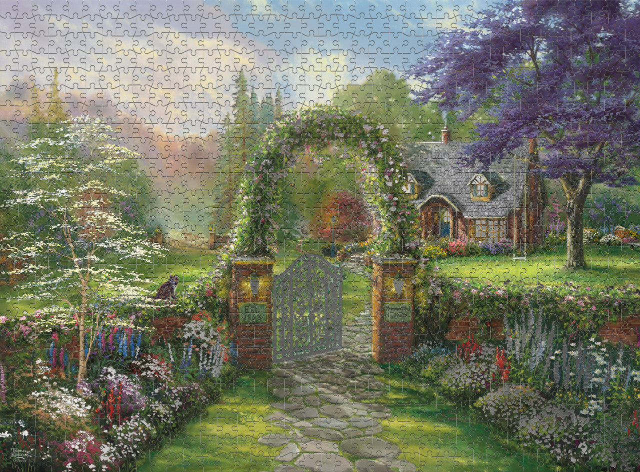 ceaco-hummingbird-cottage-puzzle-1000-teile-kinkade image 3