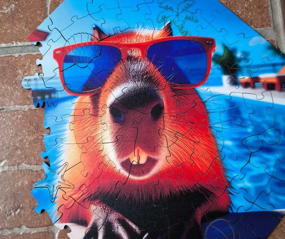 milliwood-funnymals-capybara-swimpybara-holzpuzzle-90-teile image 4