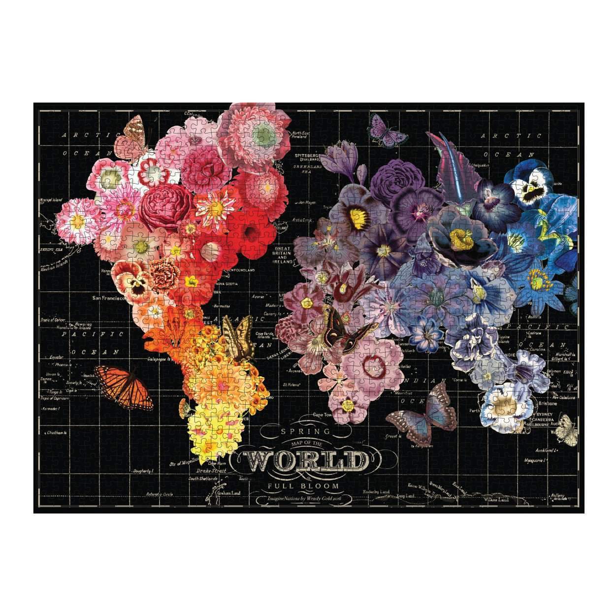 galison-wendy-gold-full-bloom-puzzle-1000-teile-blumen image 2
