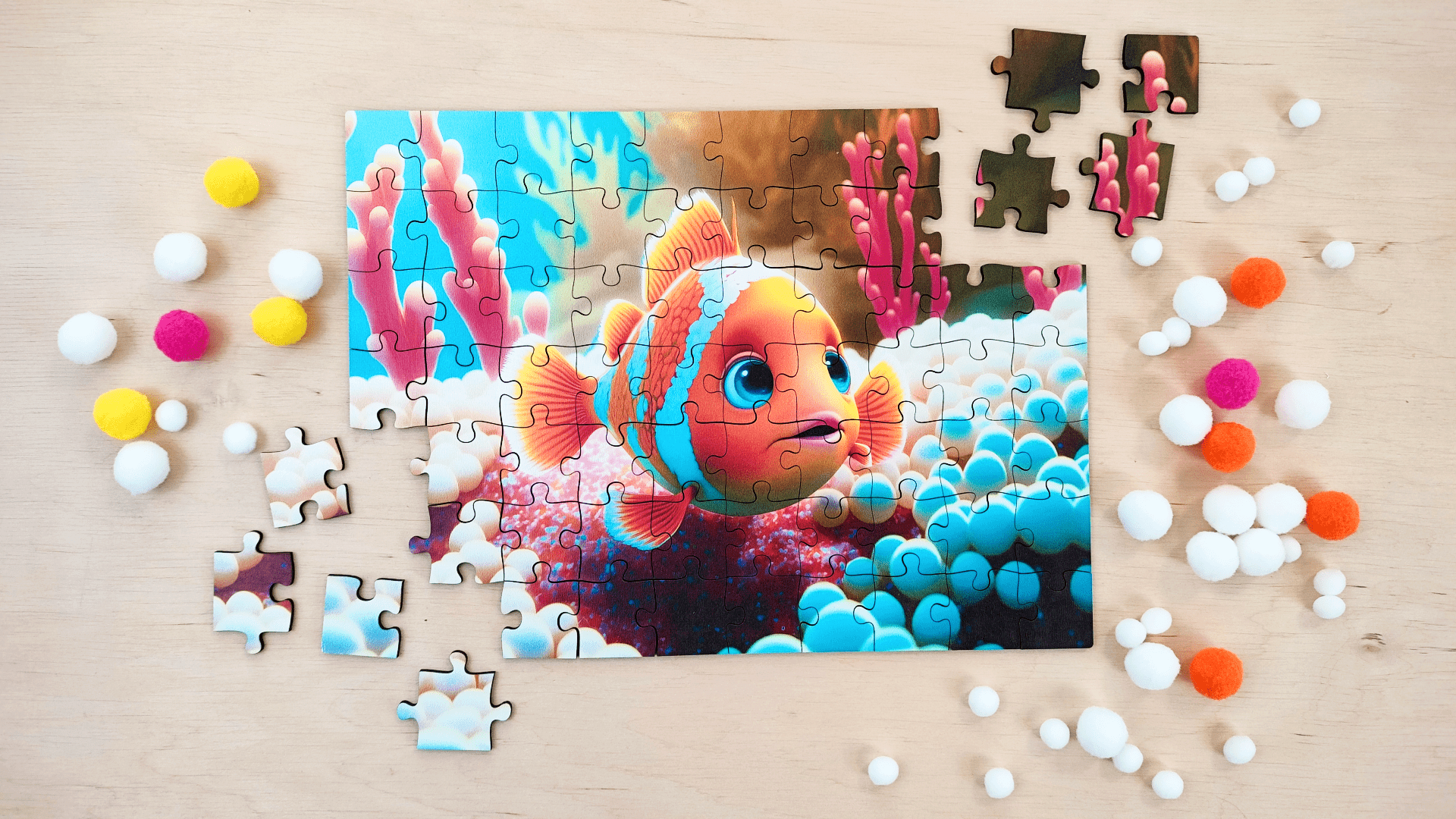 milliwood-yippie-cutie-clownfisch-holzpuzzle-70-teile image 2