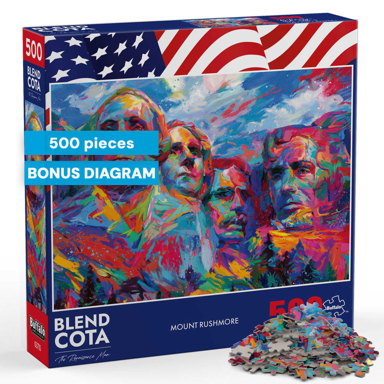 buffalo-games-americana-mount-rushmore-500-teile-puzzle-kunst image 1