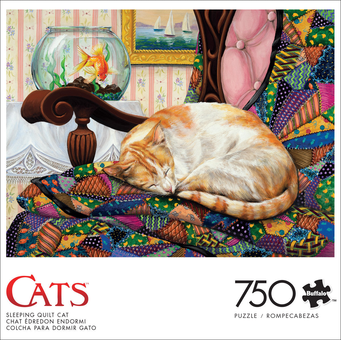 buffalo-games-cats-sleeping-quilt-cat-puzzle-750-teile image 2