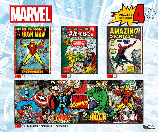 buffalo-games-marvel-comics-multipack-puzzle-4x300-500-teile image 1