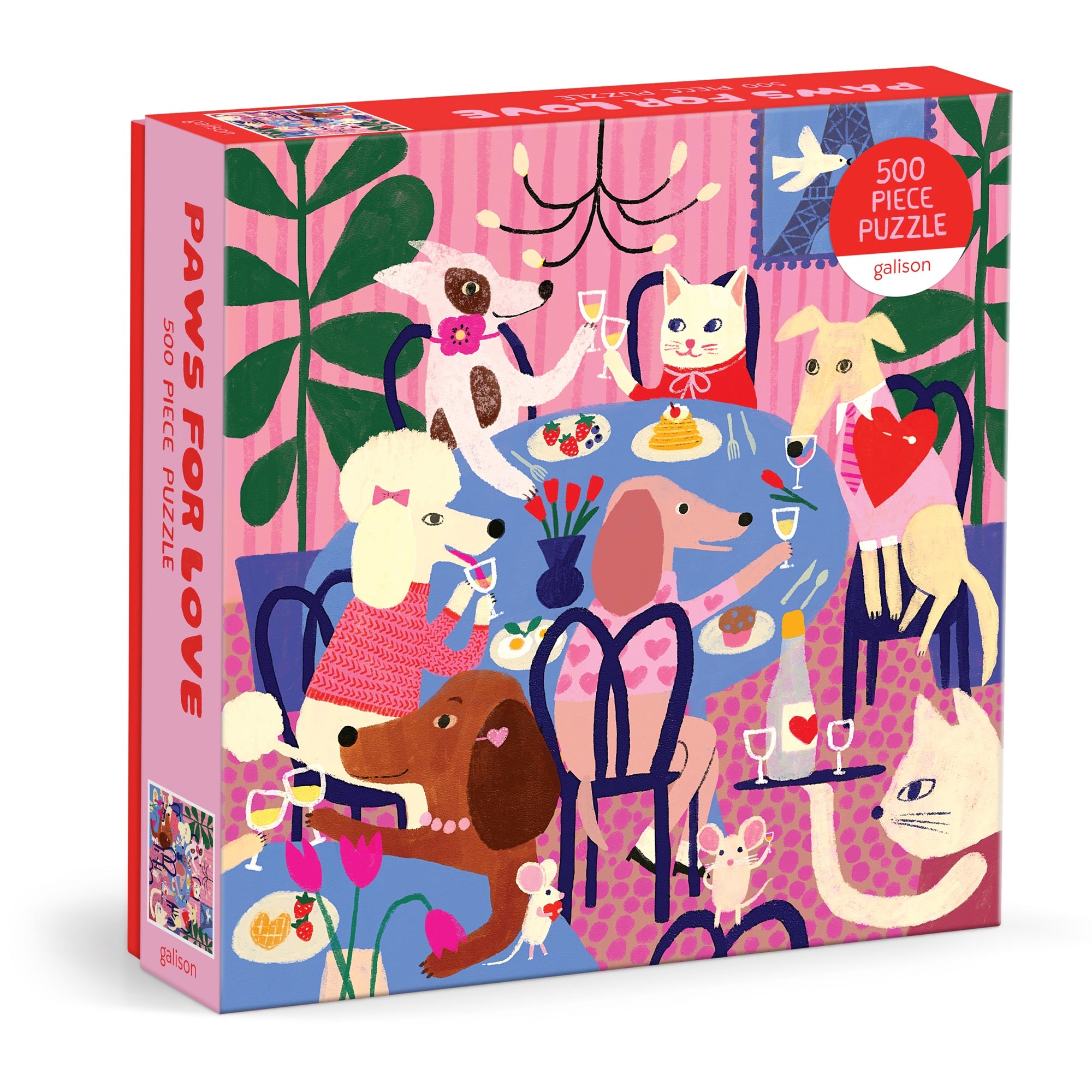 galison-paws-for-love-puzzle-500-teile-hunde-katzen image 1