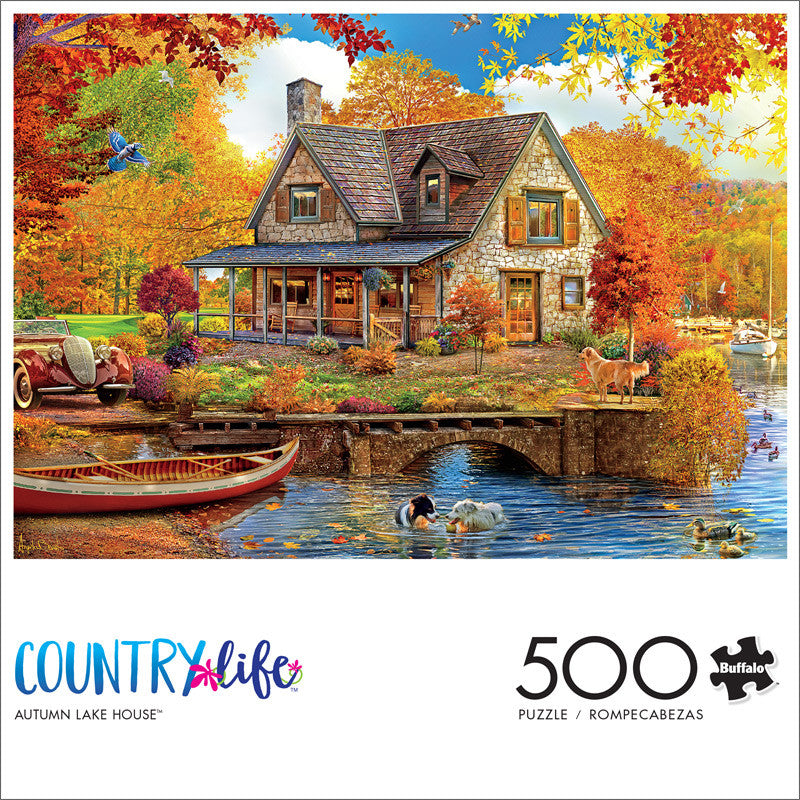 buffalo-games-country-life-autumn-lake-house-puzzle-500-teile-herbst image 2