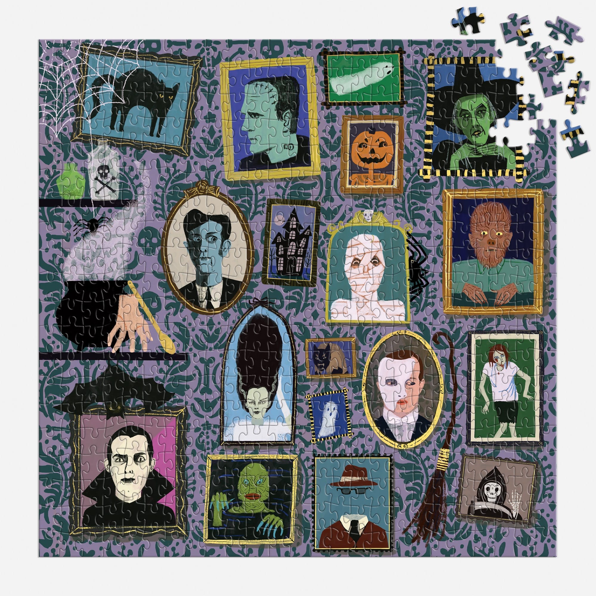 galison-spooky-portraits-500-teile-foil-puzzle-halloween image 4